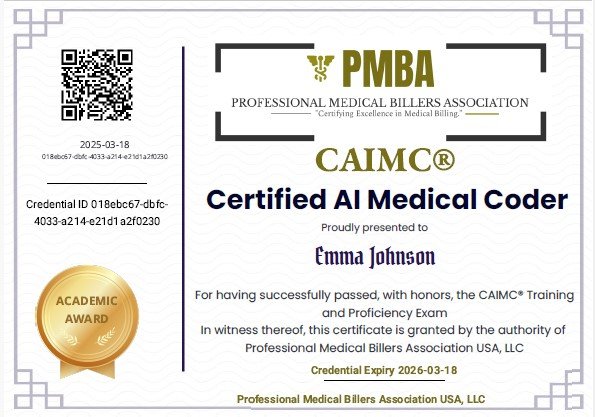 Certified AI Medical Coder - CAIMC